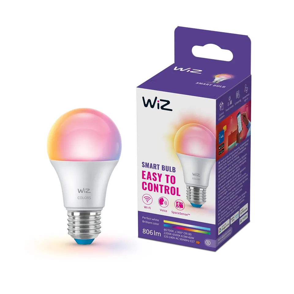 wiz-smart-led-a60-gl-hbirne-e27-full-color-806-lumen-dimmbar image 1