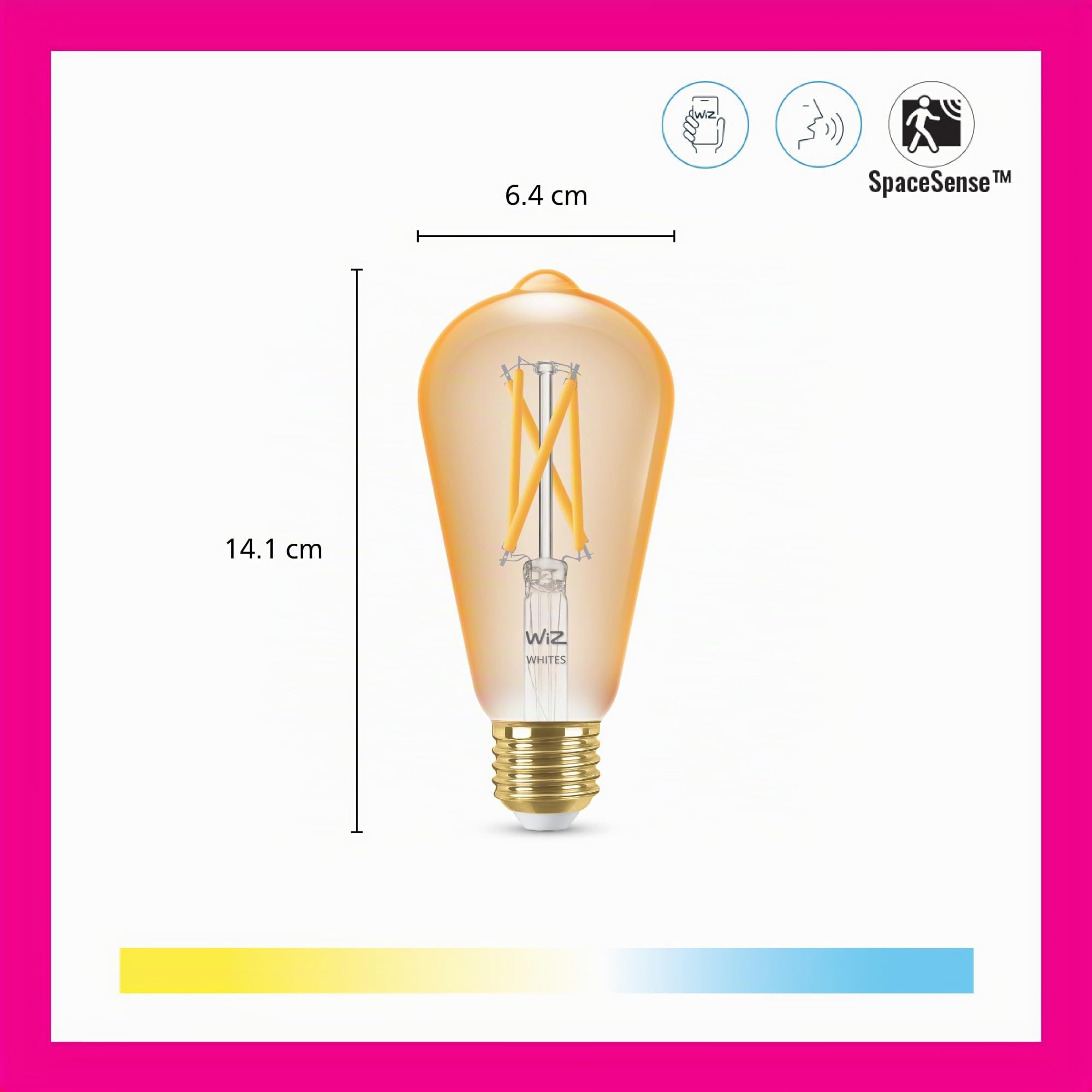wiz-tunable-white-amber-led-lampe-e27-50-w-640-lumen-vintage-design-bernsteinfar image 2