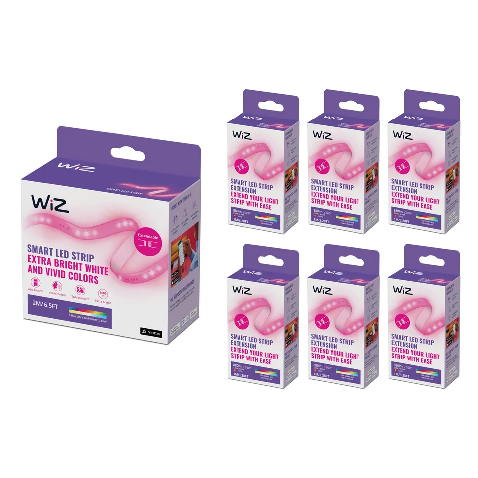 wiz-led-streifen-8-meter-smarter-lightstrip-wei-farbe image 1
