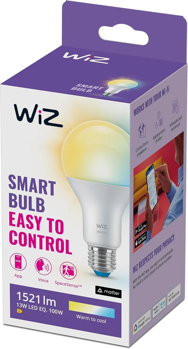 wiz-tunable-white-led-lampe-e27-1521-lm-100w image 1