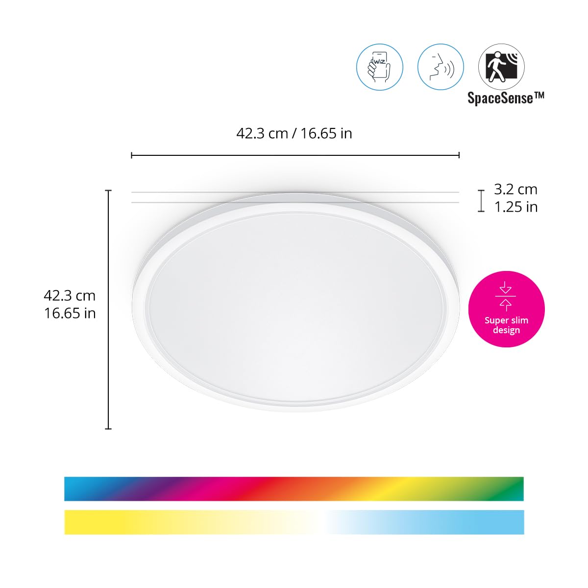 wiz-superslim-panel-deckenleuchte-rund-2450-lm-tunable-white-color image 2