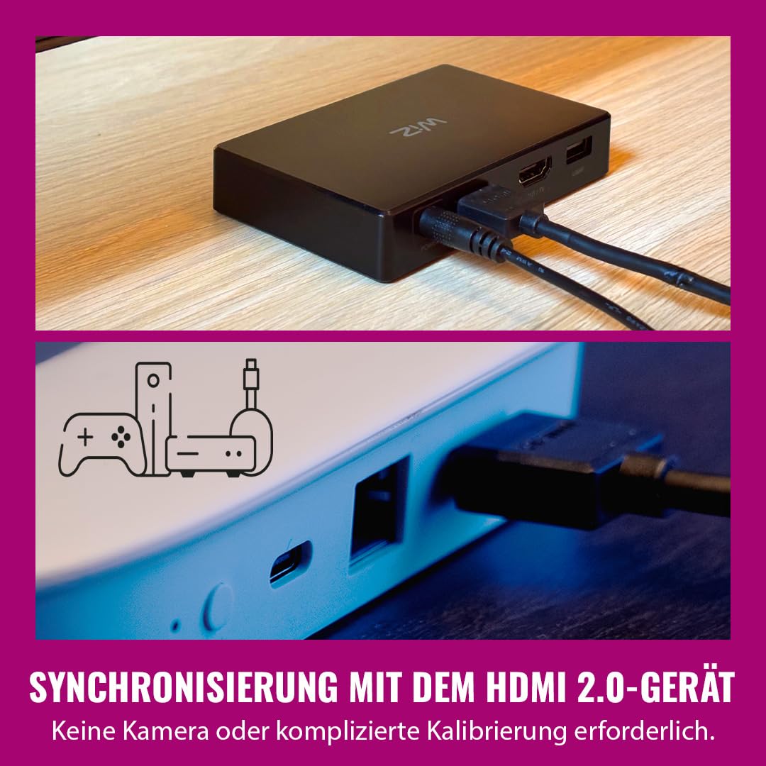 wiz-hdmi-sync-box-rgbic-led-strip-55-65-zoll-4k-60hz-tv-beleuchtung image 5