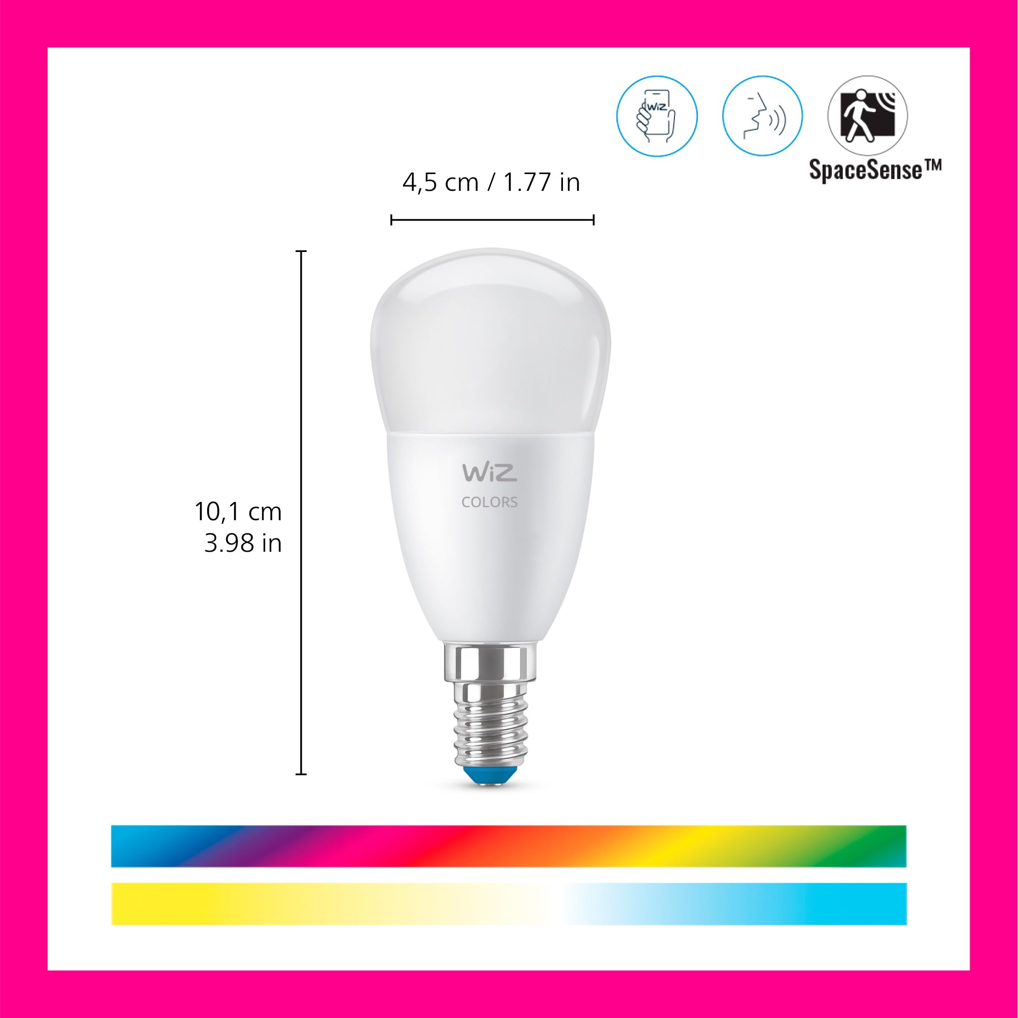 wiz-tunable-white-and-color-led-lampe-e14-470-lm-40w image 2