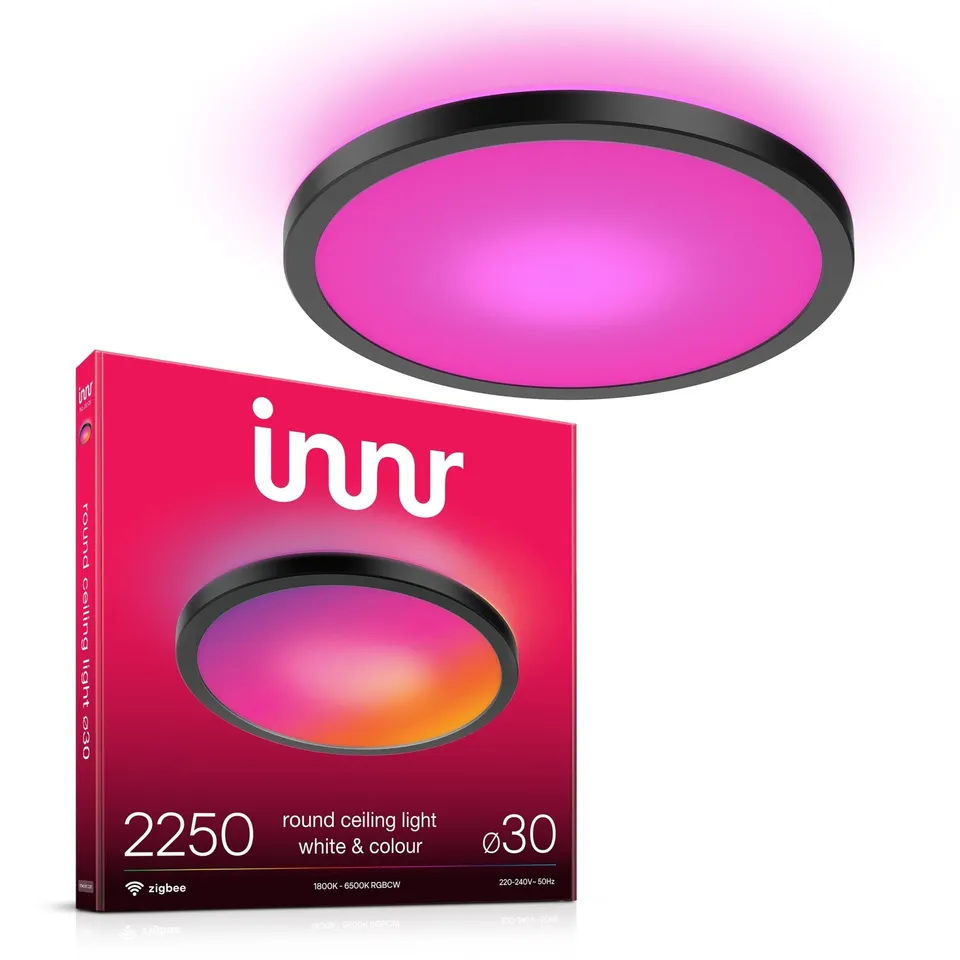 innr-deckenleuchte-30-cm-wei-farbe-runde-led-schwarz image 1