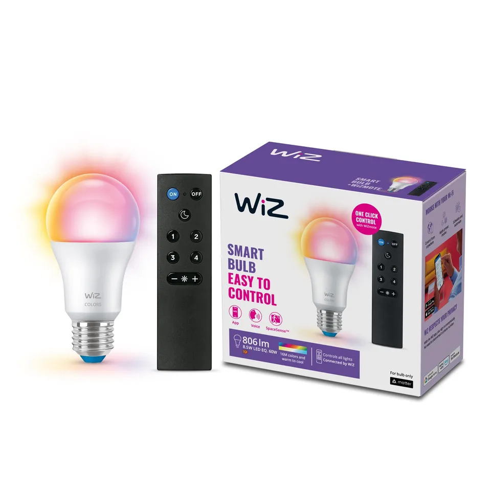 wiz-e27-led-lampe-tunable-white-color-60w-inkl-wizmote-fernbedienung image 1