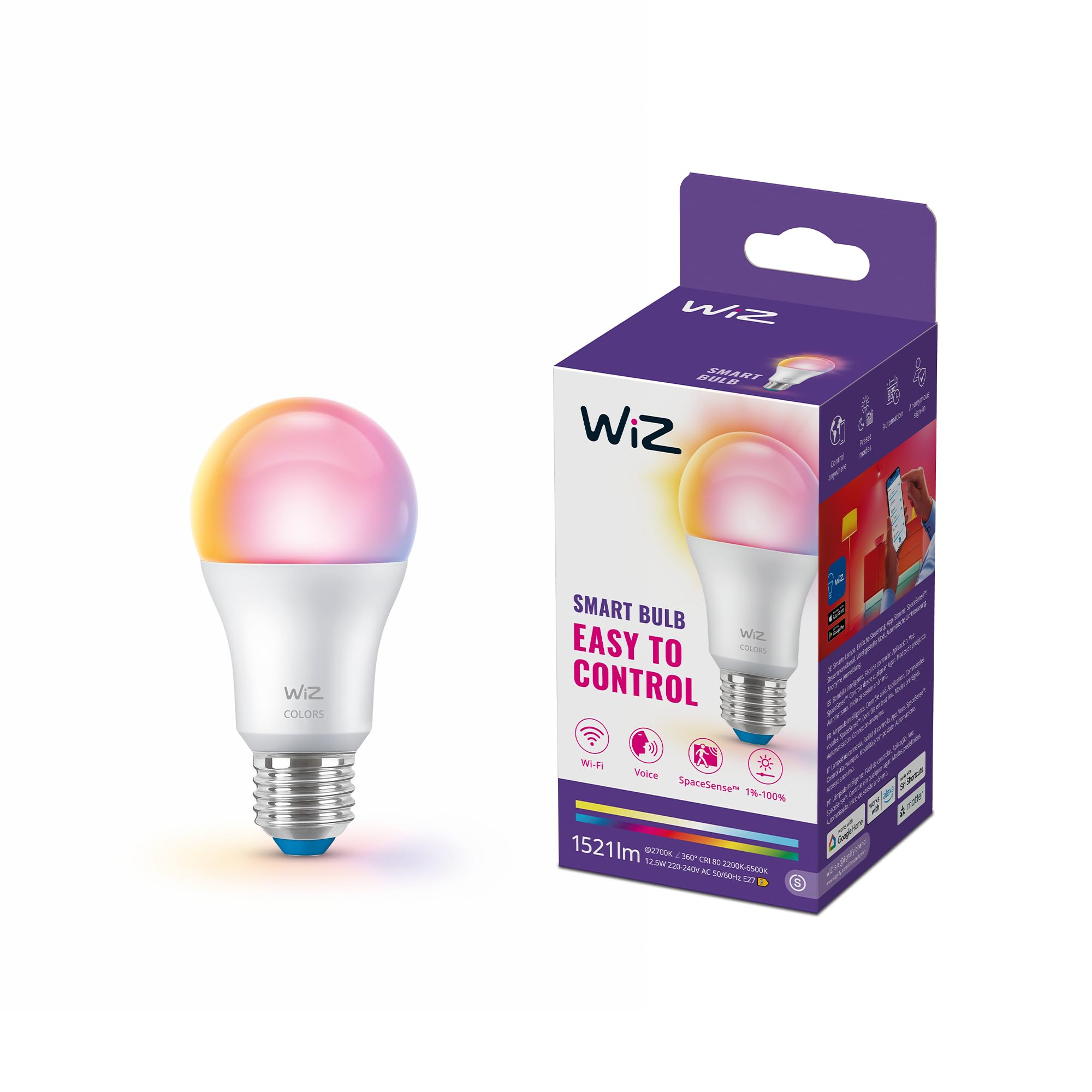 wiz-smart-led-a60-e27-1521-lm-color-tunable-white-2200-6500k image 1