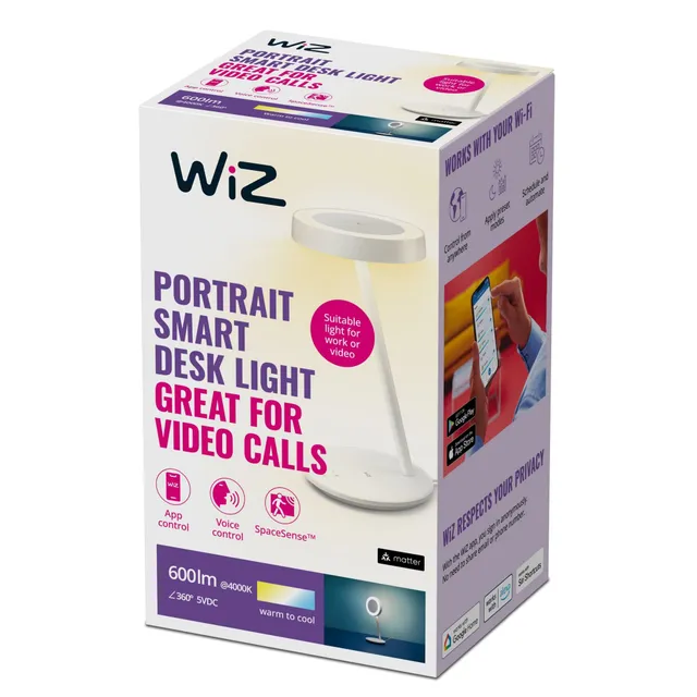 wiz-portrait-tischleuchte-tunable-white-dimmbar-wei-wlan image 1