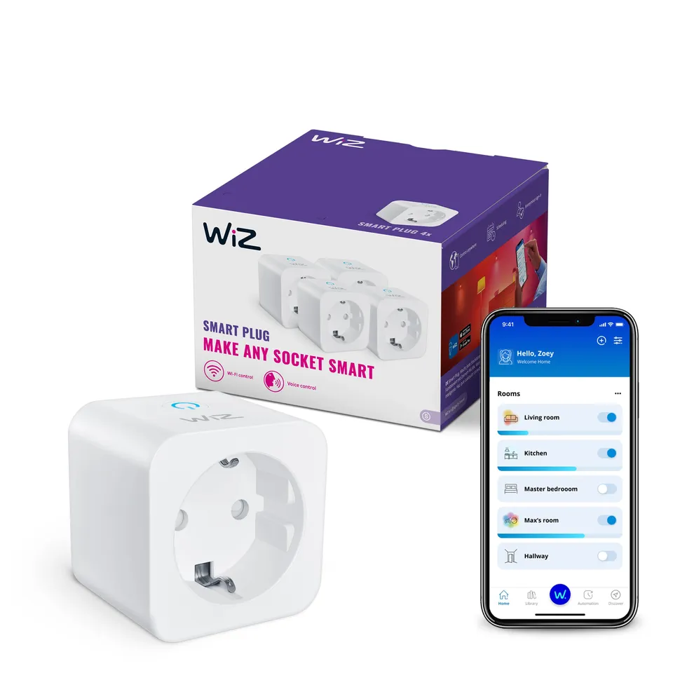 wiz-wlan-smart-stecker-typ-f-230-v-matter-zertifiziert-4er-pack image 1