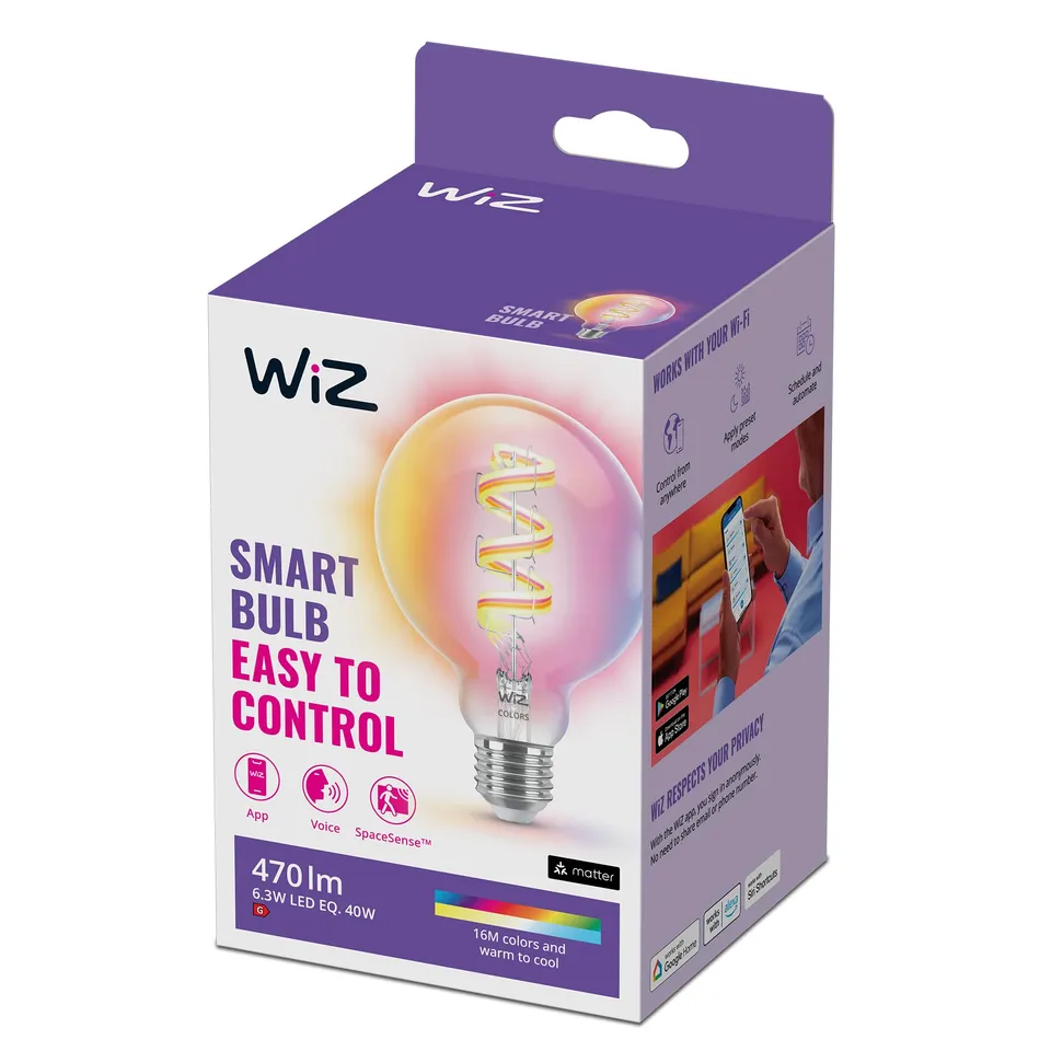 wiz-tunable-white-color-led-lampe-e27-g95-globe-60w-dimmbar image 1