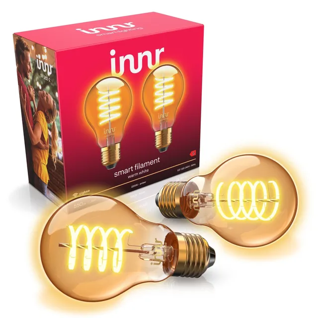 innr-smart-filament-lampe-warmwei-e27-dimmbare-led-im-2er-4er-system image 1