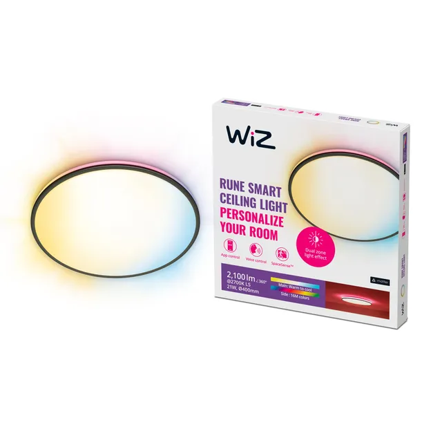 wiz-rune-deckenleuchte-schwarz-2100-lm-tunable-white-and-color image 1
