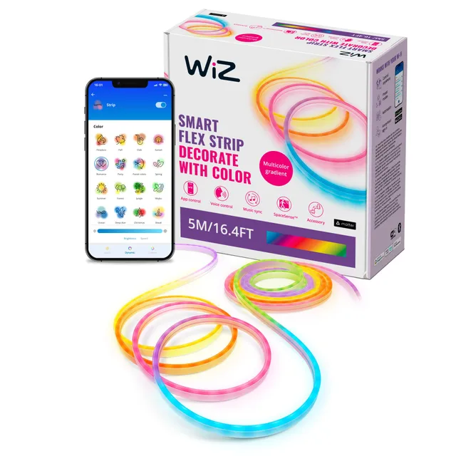wiz-tunable-white-and-color-neon-flex-lightstrip-5m-led-streifen image 1