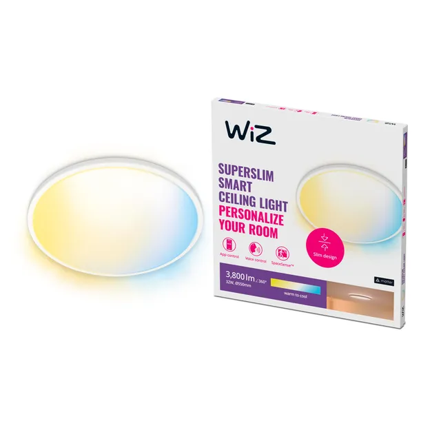 wiz-superslim-deckenleuchte-tunable-white-36w-wei-dimmbar image 1