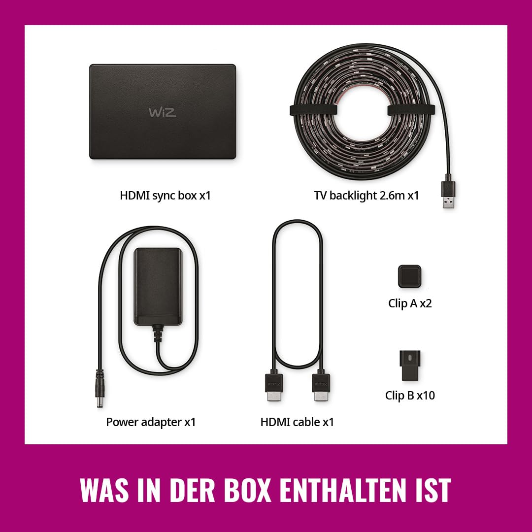 wiz-hdmi-sync-box-rgbic-led-strip-55-65-zoll-4k-60hz-tv-beleuchtung image 7