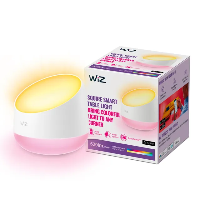 wiz-squire-tischleuchte-wei-620-lm-rgb-tunable-white-wlan image 1