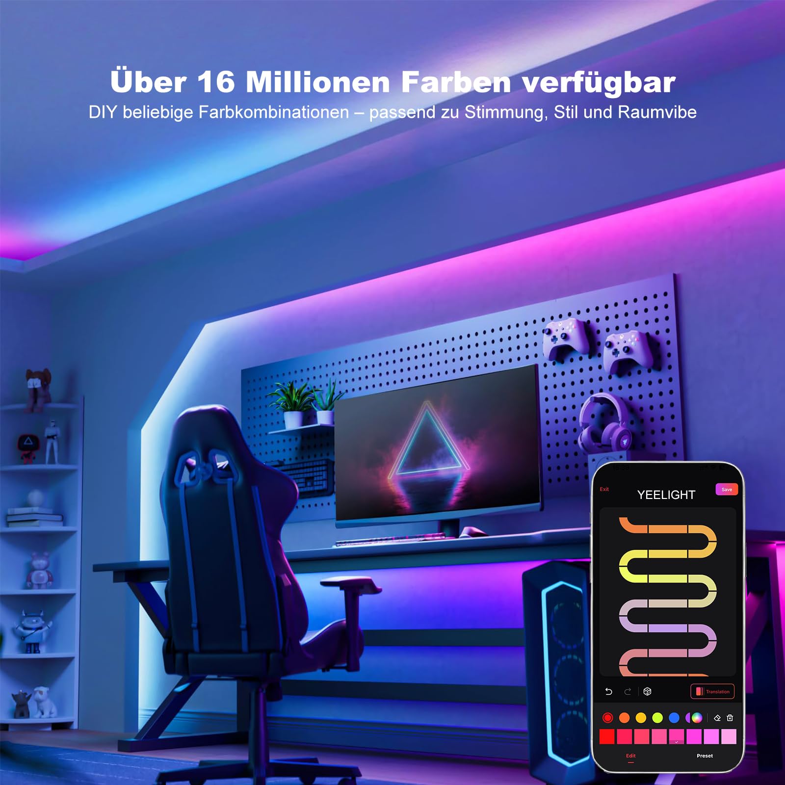yeelight-matter-over-thread-starter-set-10m-rgb-ic-led-streifen-e1-hub image 2