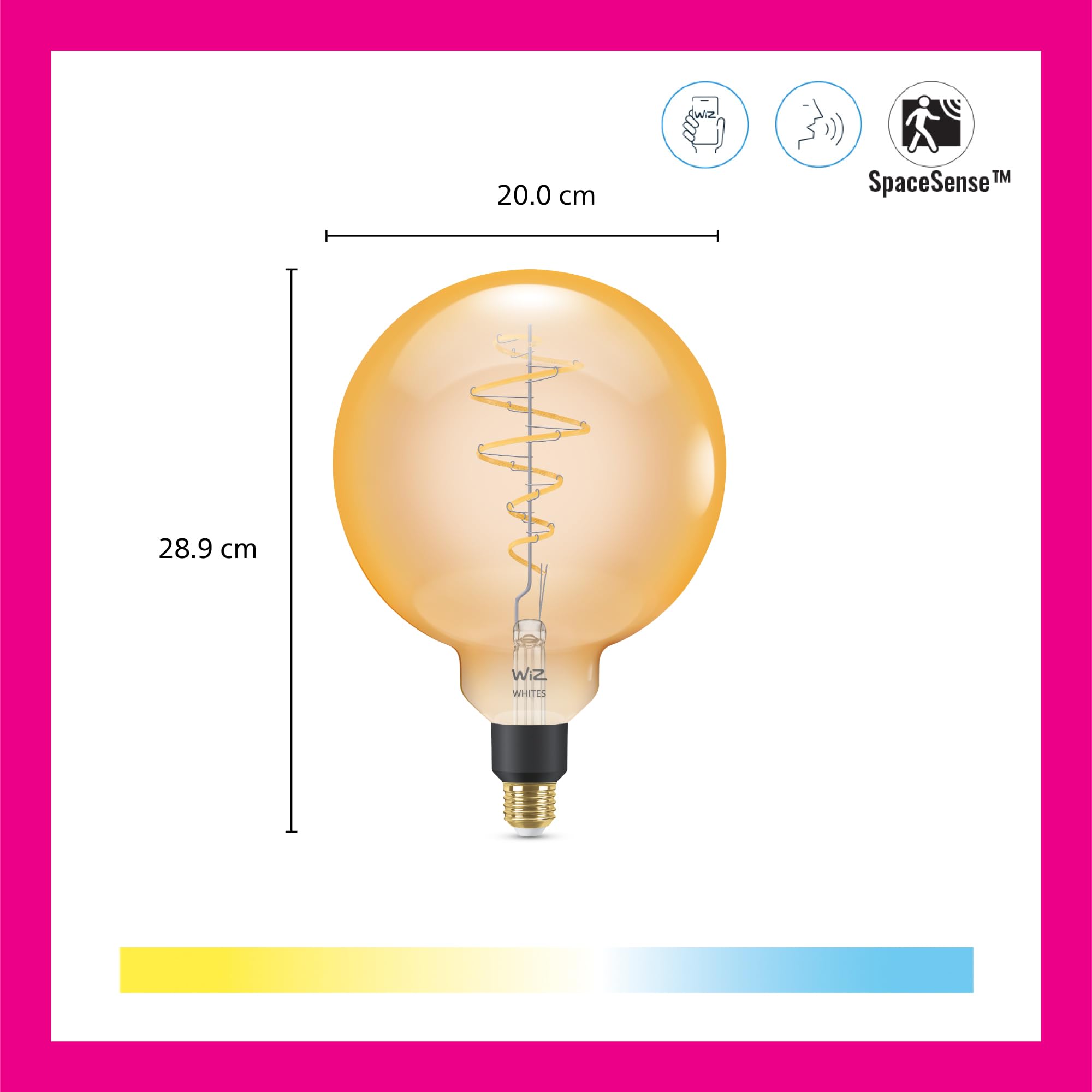 wiz-adria-amber-led-lampe-g200-globe-e27-390lm-vintage-filament-dimmbar image 4