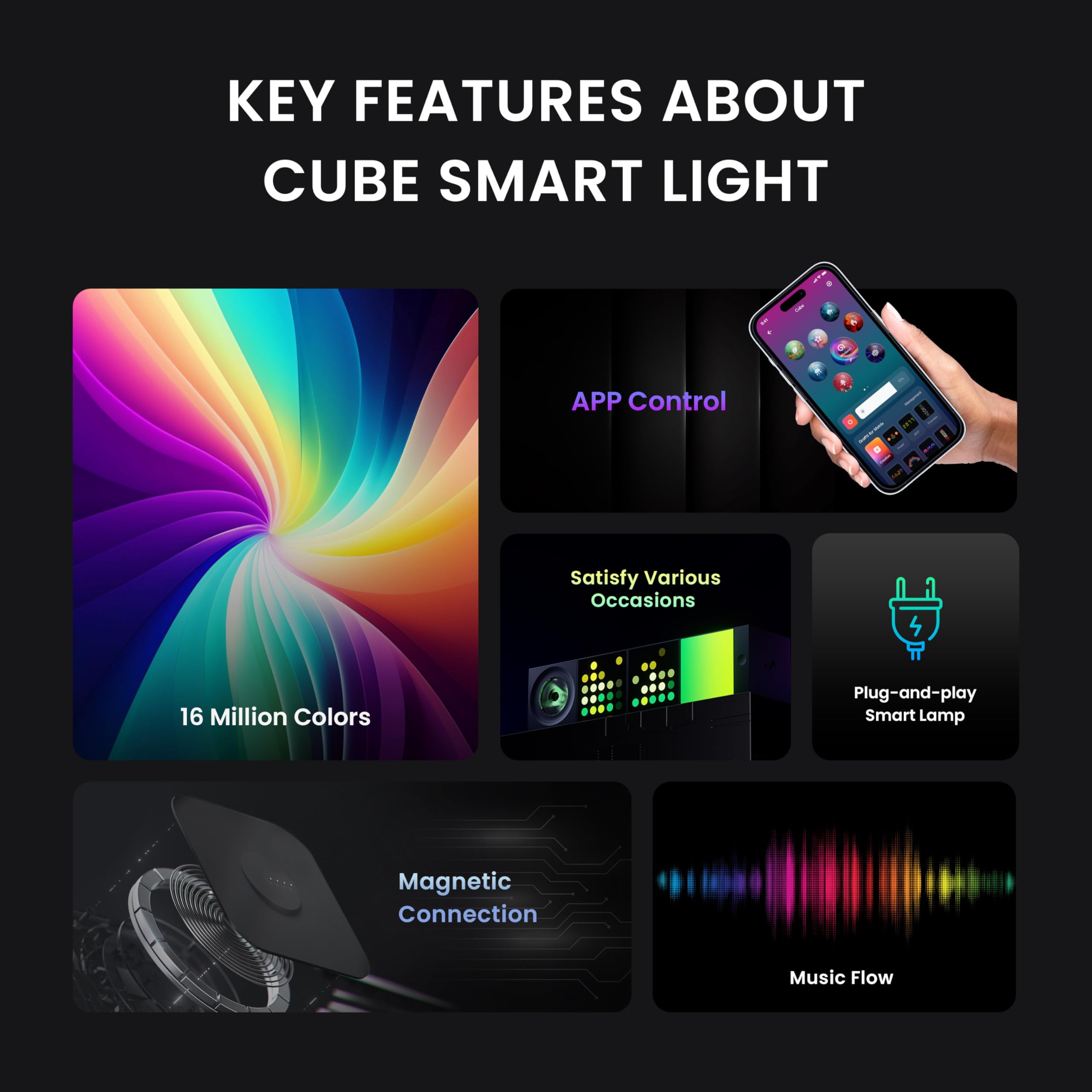 yeelight-smart-led-pixel-tischlampe-cube-rgb-schwarz image 2